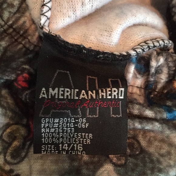 Boys American Hero Flannel Print Pajama Bottoms - Picture 3 of 3